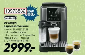 DeLonghi espressomaskine Model: ECAM223.61.GB