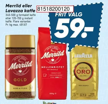 Den - Merrild eller Lavazza kaffe 81518200120