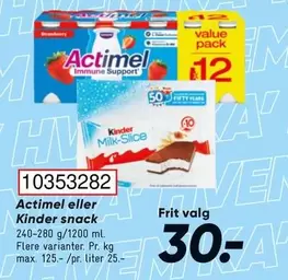 Kinder - Actimel eller  snack 10353282
