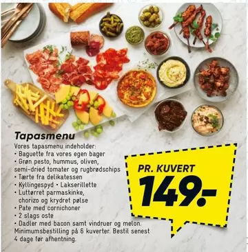 Tapasmenu