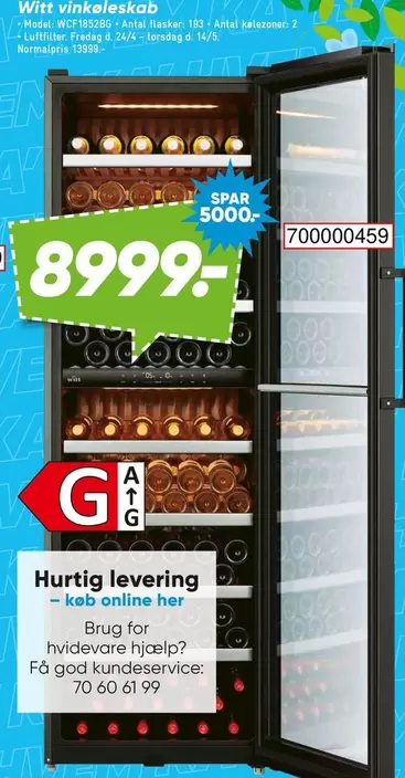 Witt vinkøleskab Model: MCF90202B