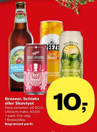 Orange - Breezer, Schiotz eller Skovlyst