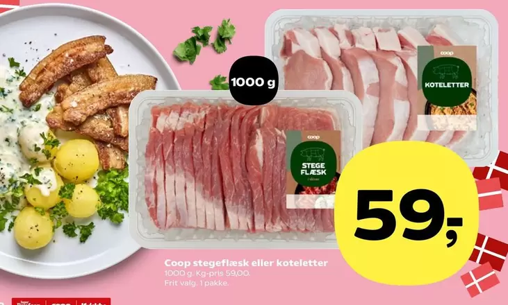 Coop stegeflæsk eller koteletter