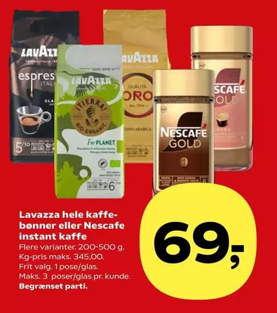 hele kaffebønner eller instant kaffe