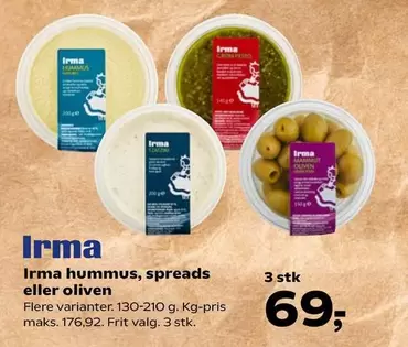 hummus, spreads eller oliven