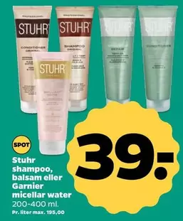 Stühr shampoo, balsam eller micellar water