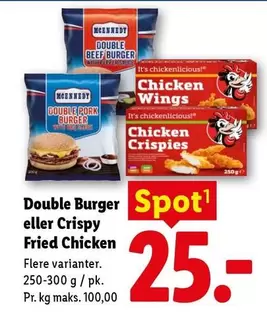 Double Burger eller Crispy Fried Chicken
