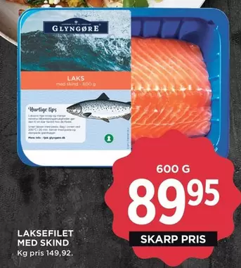 LAXSEFILET MED SKIND