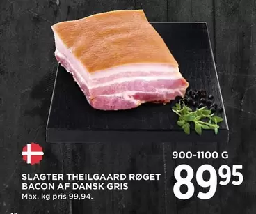 SLAGTER THEILGAARD RØGET BACON AF DANSK GRIS