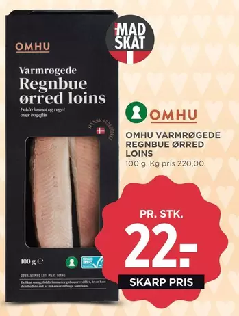 Den - Varmrøgede Regnbueørred loins