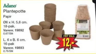 Plantepotte Papir