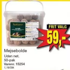 Mejsebolde 50-pak Varenr. 15254