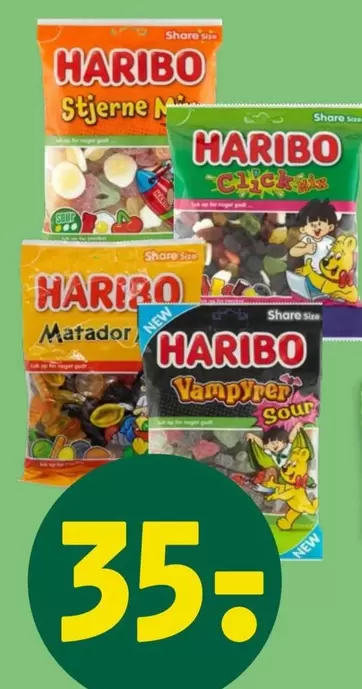 Haribo - Stjerne Mix, Matador, Vampyrer Sour