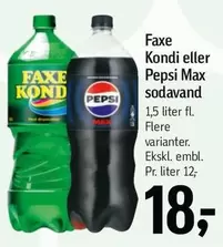 Faxe - Kondi eller Pepsi Max sodavand