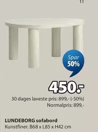 LUNDEBORG sofabord