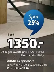 MUNKBY spisebord