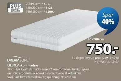 LILLELV skummadrass