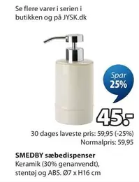 Keramik - SMEDBY sæbedispenser
