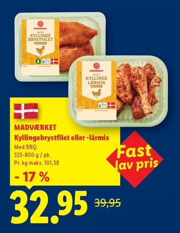 Kyllinge brystfilet eller -lårmix