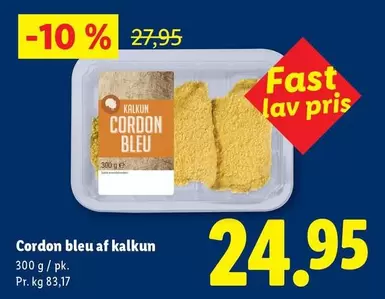 Cordon bleu af kalkun