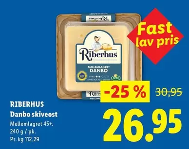 Arla - Danbo skiveost Mellemlagret 45+