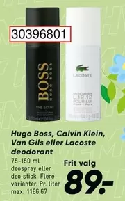 Hugo Boss, Van Gils eller Lacoste deodorant