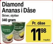 Ananas i Dåse Skiver, stykker