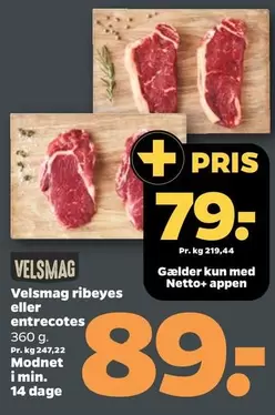 Velsmag ribeyes eller entrecotes