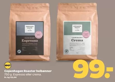 Copenhagen Roaster helbønner Espresso eller crema