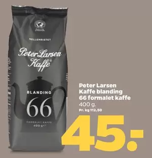 Kaffe blanding 66 formalet kaffe