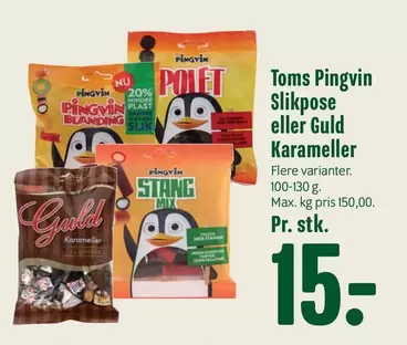 Pingvin Slikpose eller Guld Karameller