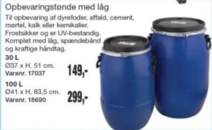 Opbevaringstønde med låg