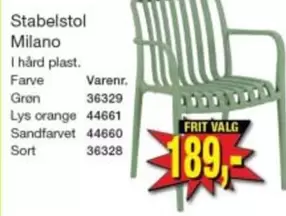 Orange - Stabelstol Milano