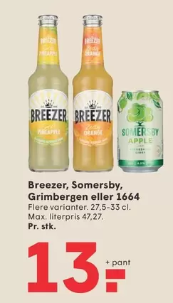 Orange - Breezer, Somersby eller 1664