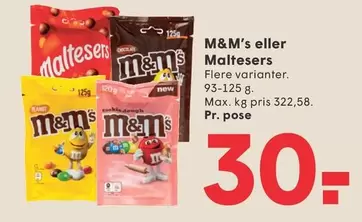 M&M's eller Maltesers