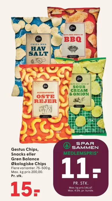 Gestus Chips, Snacks eller Økologiske Chips
