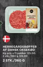 HERREGÅRDSBØFFER AF DANSK OKSEKØD