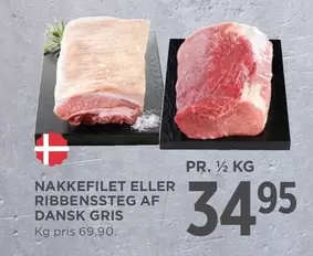 NAKKEFILET ELLER RIBBENSSTEEG AF DANSK GRIS