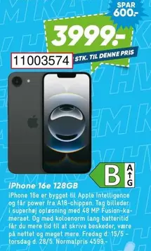 iPhone 16e 128GB