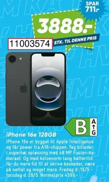 iPhone 16e 128GB