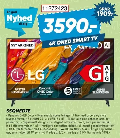 Lg - 55" 4K QNED SMART TV 55QNED7E