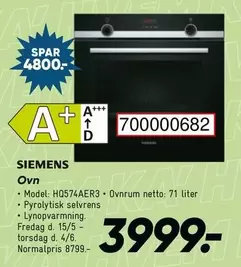 Siemens - Ovn HQ574AER3