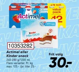 Kinder - Actimel eller  snack 10353282