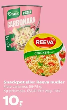 Snackpot eller Reeva nudler