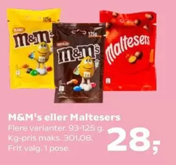 M&M's eller Maltesers