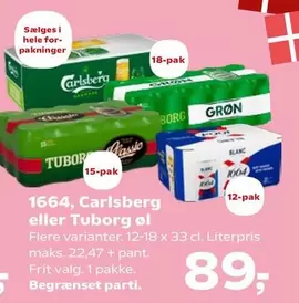 Carlsberg - 1664,  eller Tuborg øl