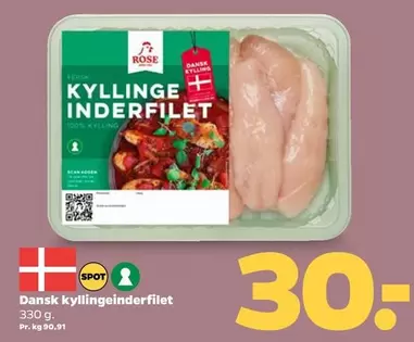 Rose - Dansk kyllingeinderfilet