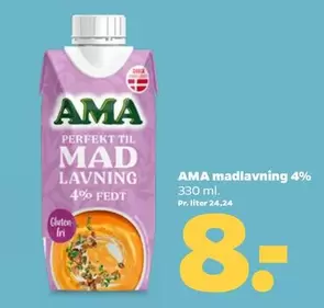 madlavning 4% fedt