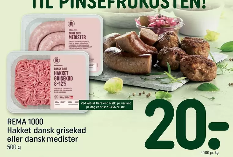 Den - Hakket dansk grisekød eller dansk medister