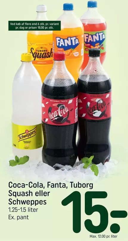 Coca Cola - Coca-Cola, Fanta, Tuborg Squash eller Schweppes